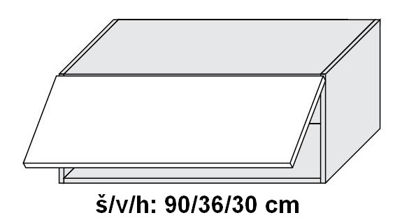 Horní skříňka SILVER+ DUB SONOMA 90 cm