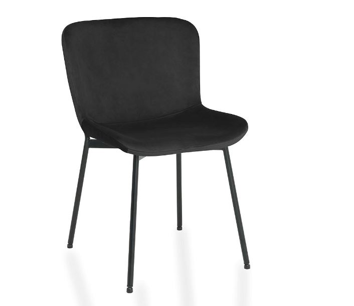 Jídelní židle černá COLBY VELVET