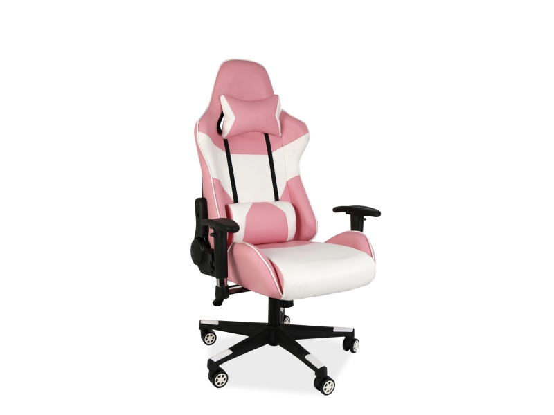 Židle kancelářská dětská růžová/bílá LOTUS