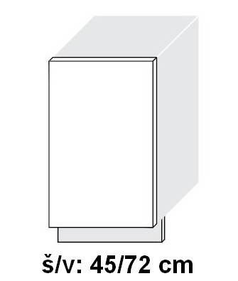 Dvířko na vestavnou myčku TREVISO DUB HALIFAX 45 cm