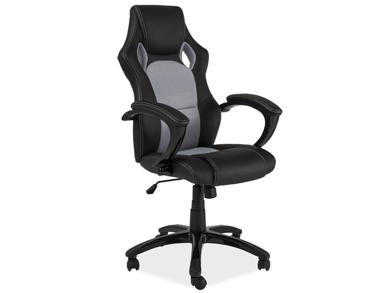 Židle kancelářská černá/šedá Q-107