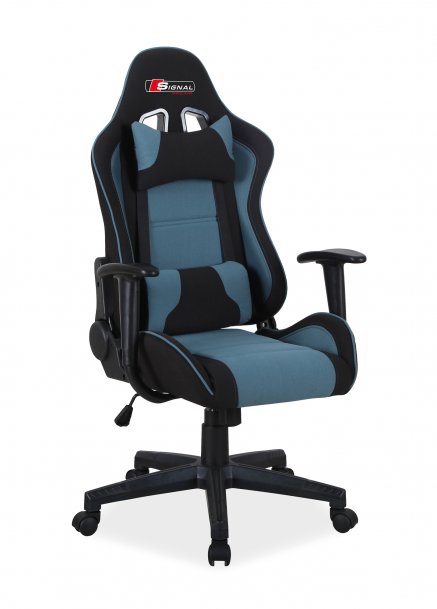 Židle kancelářská černá/modrá ZANDA