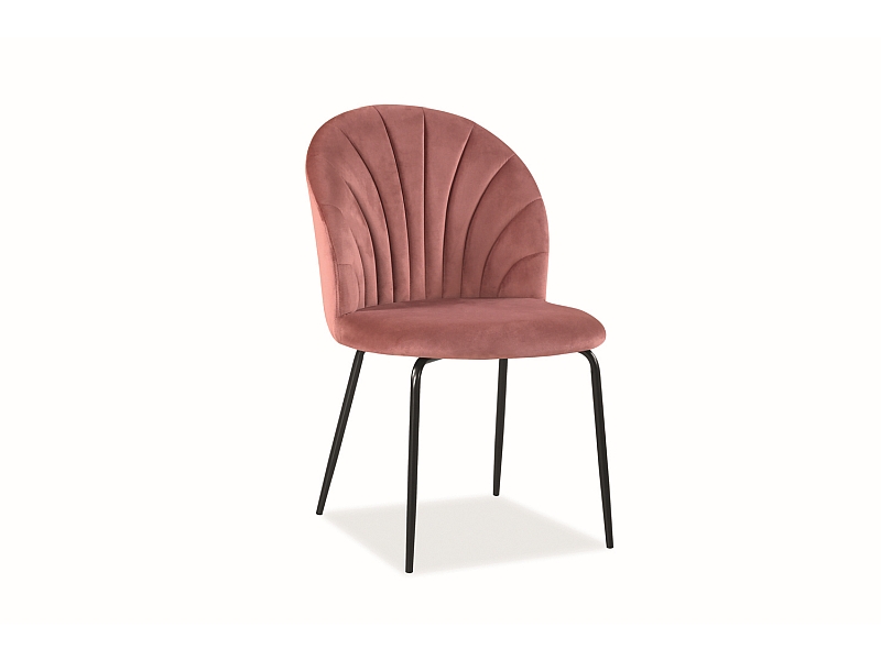 Židle jídelní růžová LOLA VELVET