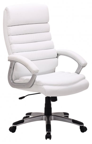 Židle kancelářská ecokůže bílá Q-087