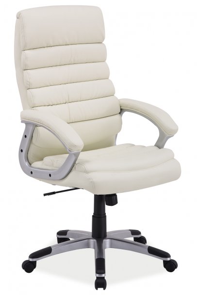 Židle kancelářská ecokůže béžová Q-087