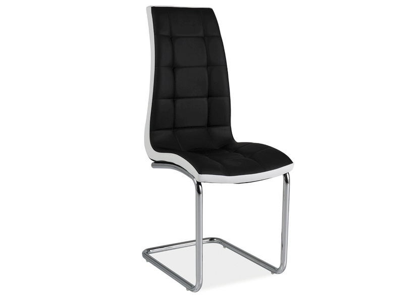 Židle jídelní černá/bílá H-103