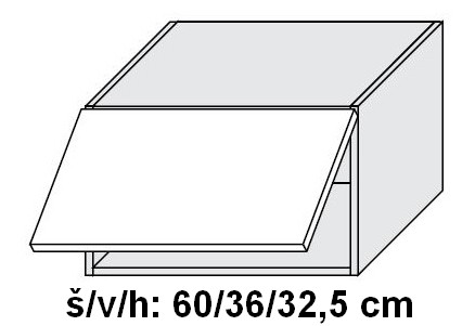 Horní skříňka PLATINUM WHITE 50 cm