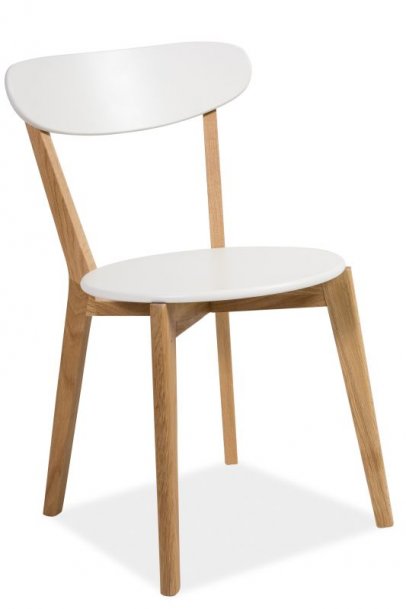 Židle jídelní bílá/dub MILAN