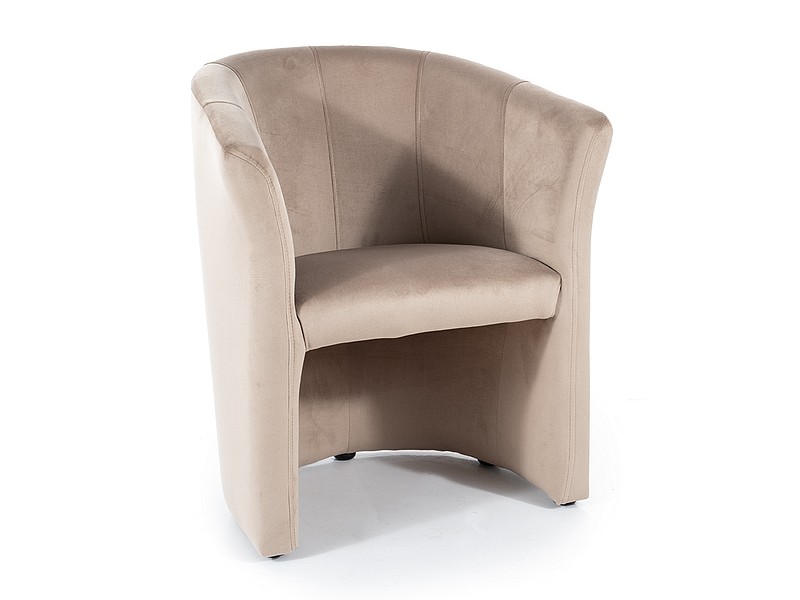 Křeslo tmavě béžové TM-1 VELVET