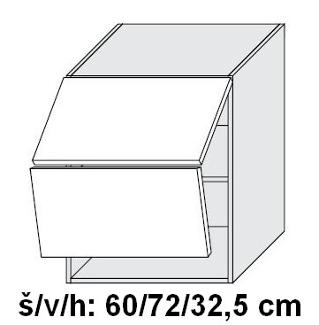 Horní skříňka TREVISO DUB HALIFAX 60 cm