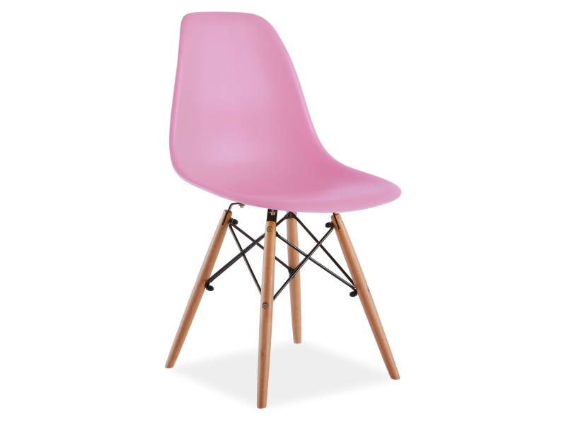 Židle jídelní plastová růžová ENZO