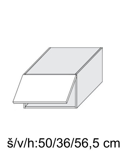 Kuchyňská skříňka horní SILVER+ CRAFT OAK W6B/50 - bílá alpská