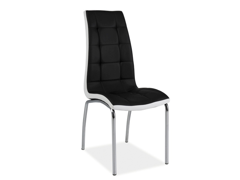 Židle jídelní černá/bílá H-104