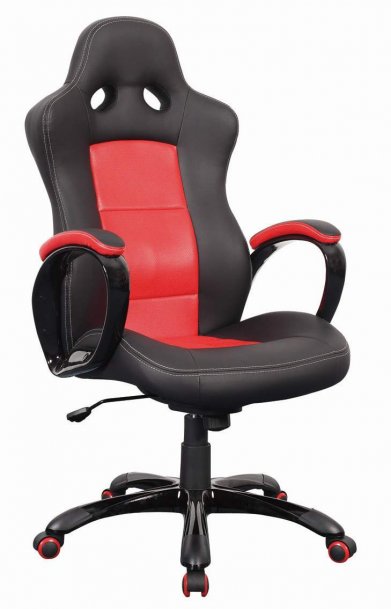 Židle kancelářská černá/červená Q-029