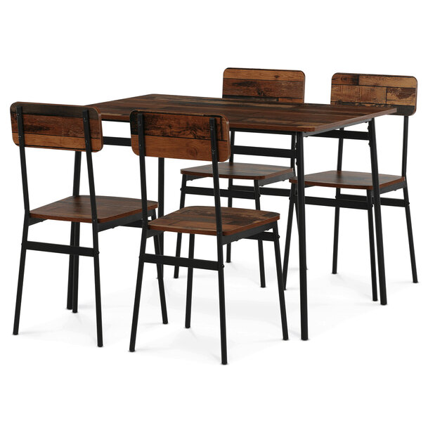 Jídelní set 1+4 židle staré dřevo AUT-O2155 OLW2