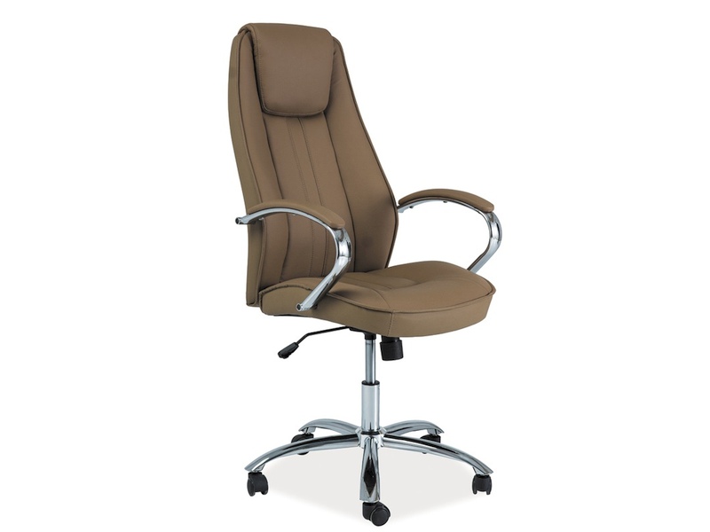 Židle kancelářská hnědá Q-036
