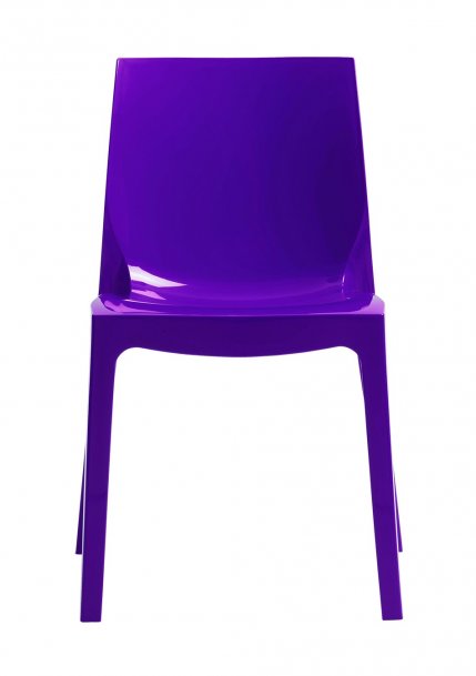 Židle jídelní plastová fialová ICE