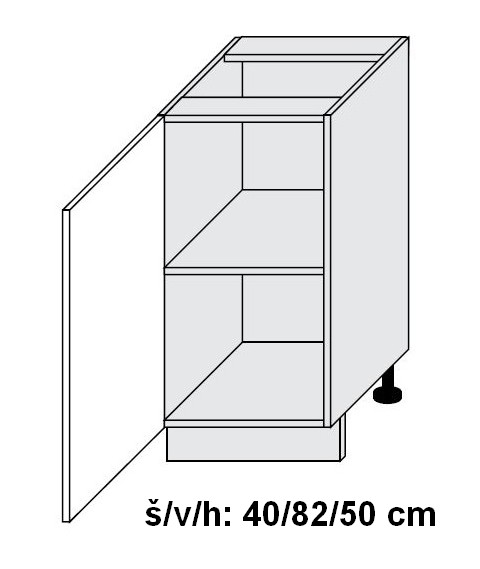 Dolní skříňka PLATINUM BLACK 40 cm