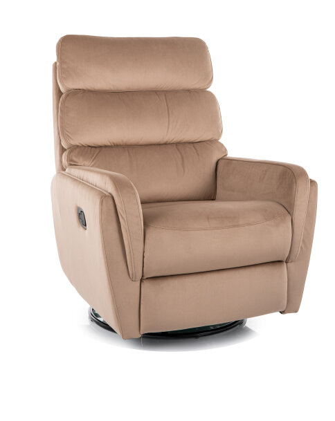 Křeslo relaxační béžové ARGOS VELVET