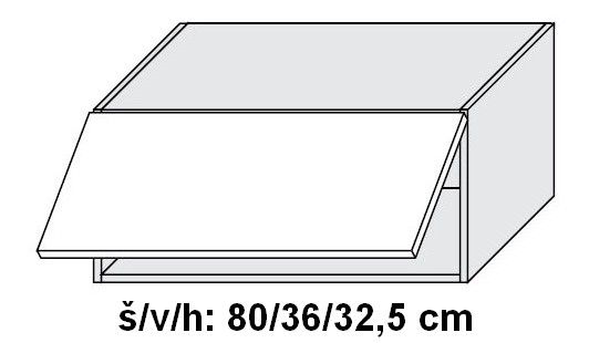 Horní skříňka TITANIUM FINO BÍLÁ 80 cm