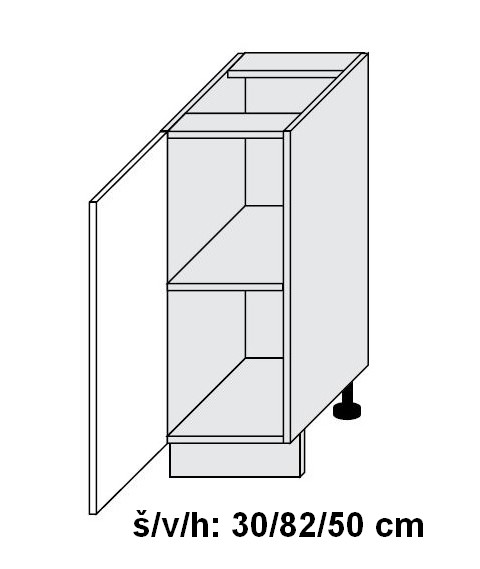 Dolní skříňka QUANTUM BÍLÁ MAT 30 cm
