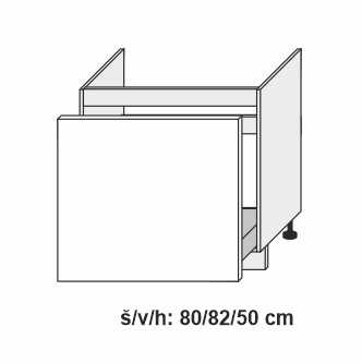 Kuchyňská skříňka dolní ESSEN WHITE AKRYL LESK D1ZM/80 - bílá alpská