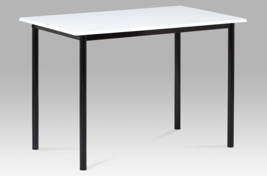 Stůl jídelní bílý lesk/černý lak GDT-222 WT