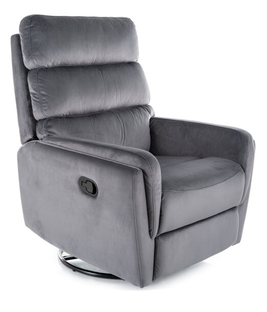 Křeslo relaxační šedé ARGOS VELVET