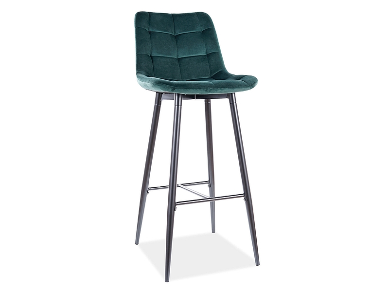Židle barová zelená CHIC H-1 VELVET