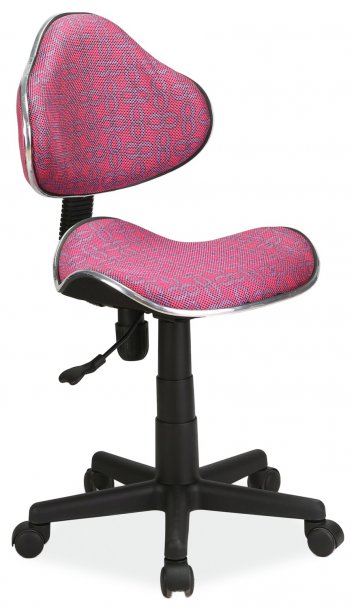 Židle kancelářská dětská růžová/vzor Q-G2