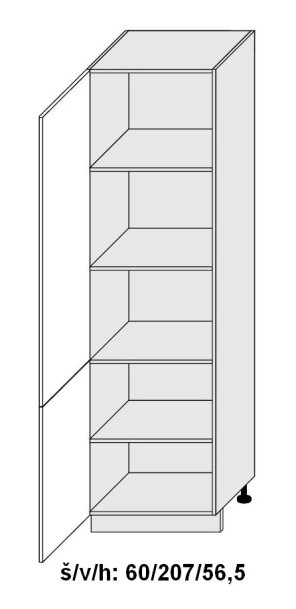 Dolní skříňka vysoká ESSEN GREY AKRYL LESK 60 cm