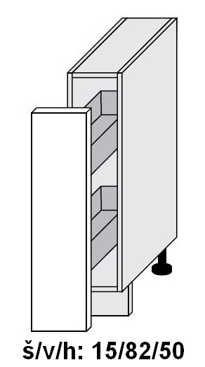 kuchyňská skříňka dolní SIGNUM BÍLÁ D/15 cargo - grey                                                                                                                                          