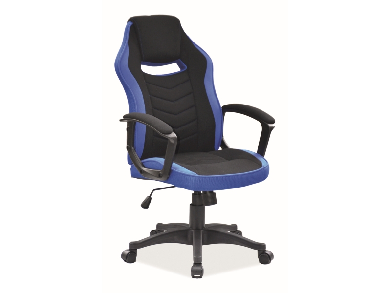 Židle kancelářská černá/modrá CAMARO