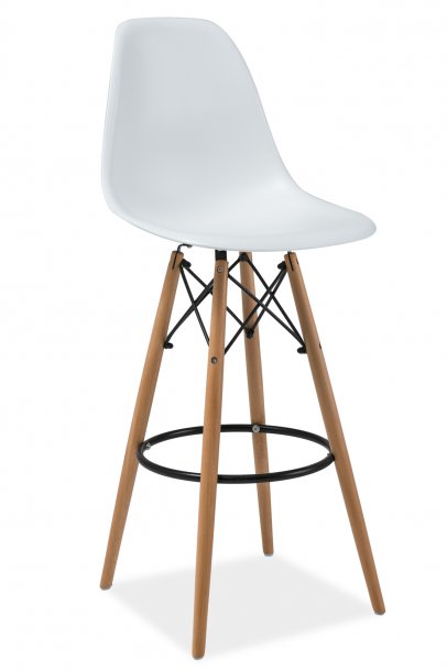 Židle barová bílá ENZO H-1