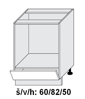 Dolní skříňka PLATINUM BLACK 60 cm
