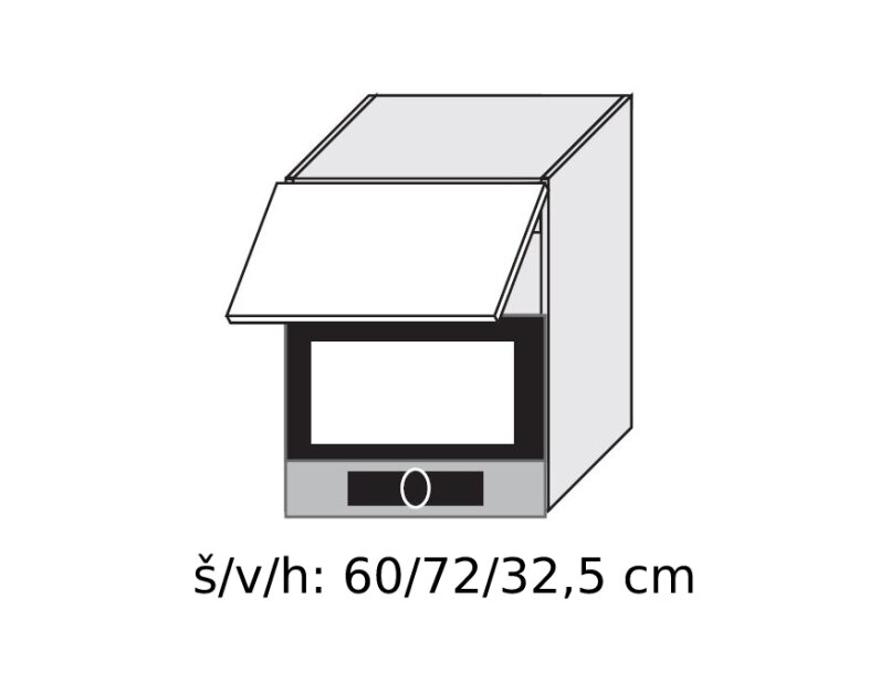 Horní skříňka SILVER+ ZELENÁ LABRADOR W2/60 MK - dub artisan