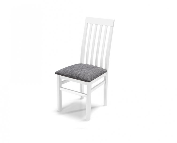 Židle jídelní dřevěná čalouněná bílá QUEEN PLUS