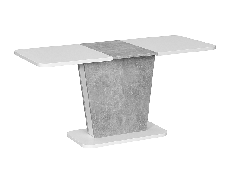 Stůl jídelní rozkládací beton/bílý CALIPSO