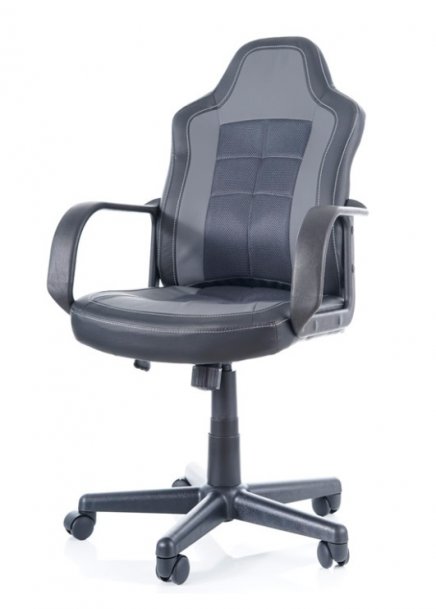 Židle kancelářská černá/šedá CRUZ