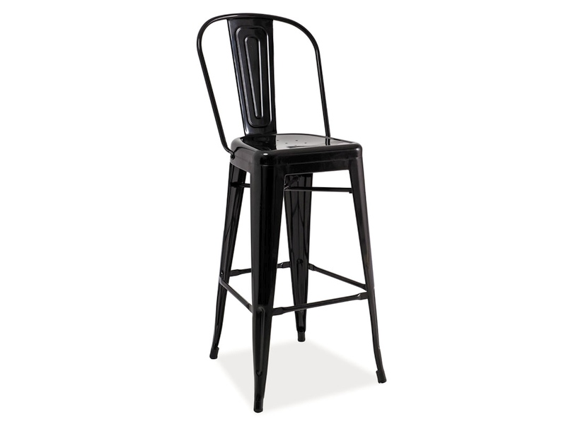 Židle barová černá LOFT H-1