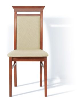 Židle jídelní dřevěná čalouněná béžová STYLIUS NKRS