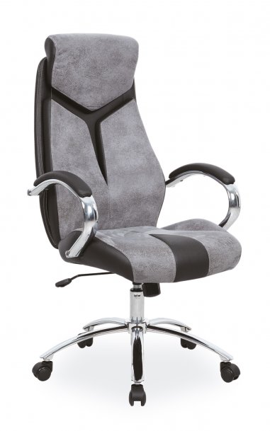 Židle kancelářská černá/šedá Q-165