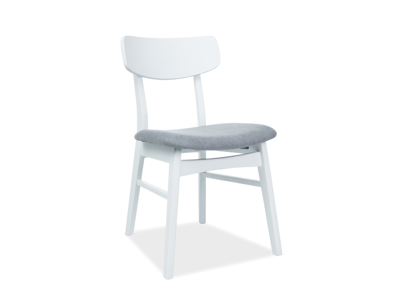 Židle jídelní bílá/šedá CD-62