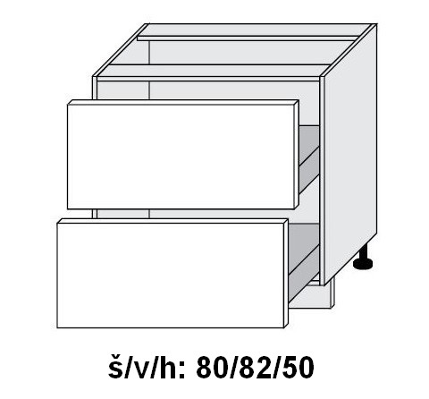 Dolní skříňka se zásuvkami EMPORIUM WHITE 80 cm