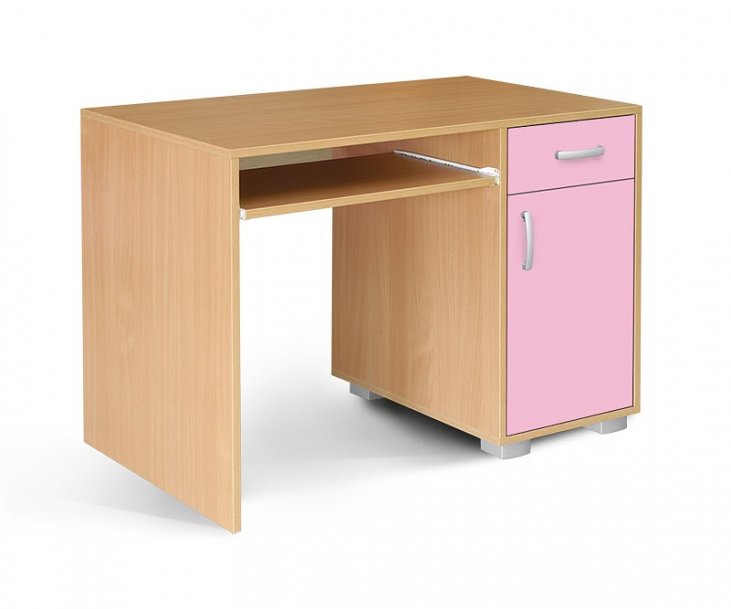 Stůl počítačový dětský buk/růžový BAMBI R.STO 1F1V 455117