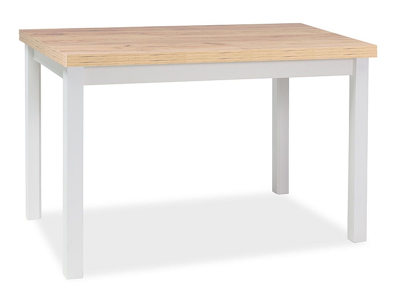 Stůl jídelní dub artisan/bílá mat 120X68 ADAM