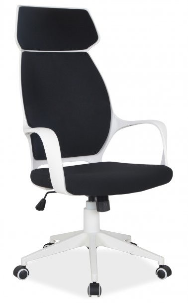 Židle kancelářská bílá/černá Q-188