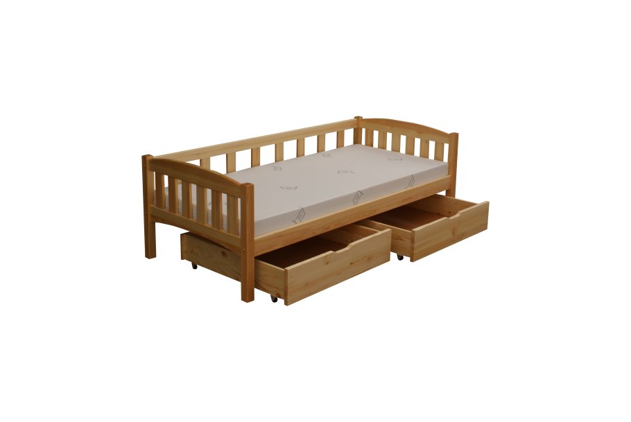 Postel s úložným prostorem a matrací 88x200 BOHOUŠ