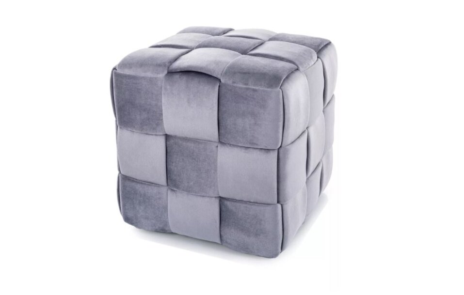Taburet šedý CASEL VELVET