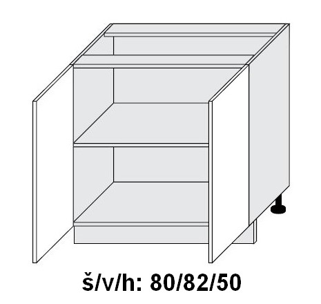 Dolní skříňka BONN WHITE PREMIUM MAT 80 cm 